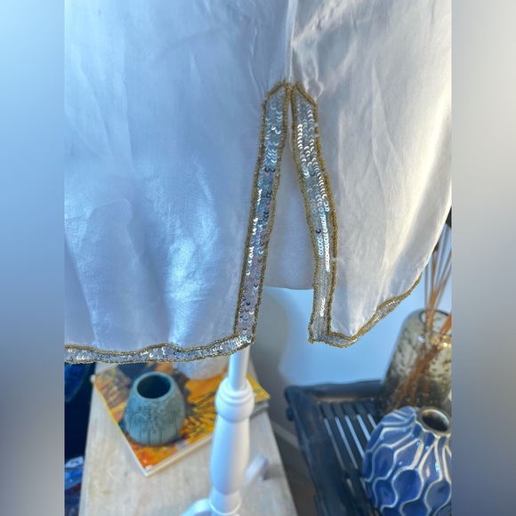 Gretchen Scott Beautiful Silk Beaded Tunic - Starry Night - Picture 8 of 12